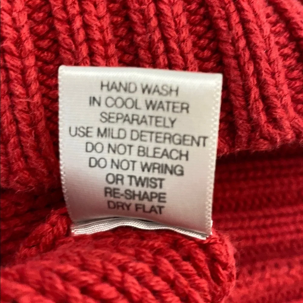 Leo & Nicole Red Cowl Neck Sweater - Picture 7 of 7